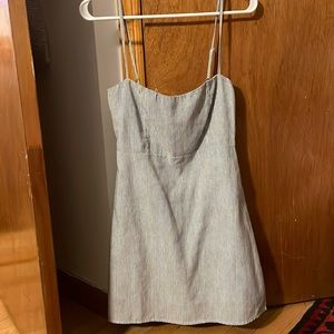 Brandy Melville, mini dress, blue white stripe, XS, lightly worn, no stains